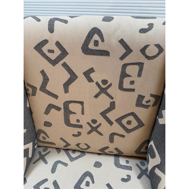 Hieorglycphic Upholstered Accent Chair For Sale In San Francisco - Image 6 of 12