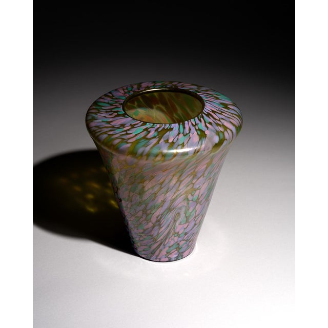 Austro-Bohemian Jugendstil Iridescent Art Glass Vase, 1890s For Sale - Image 6 of 14