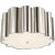 Alexa Hampton for Visual Comfort Signature Markos Grande Flush Mount in Polished Nickel with Frosted Acrylic For Sale