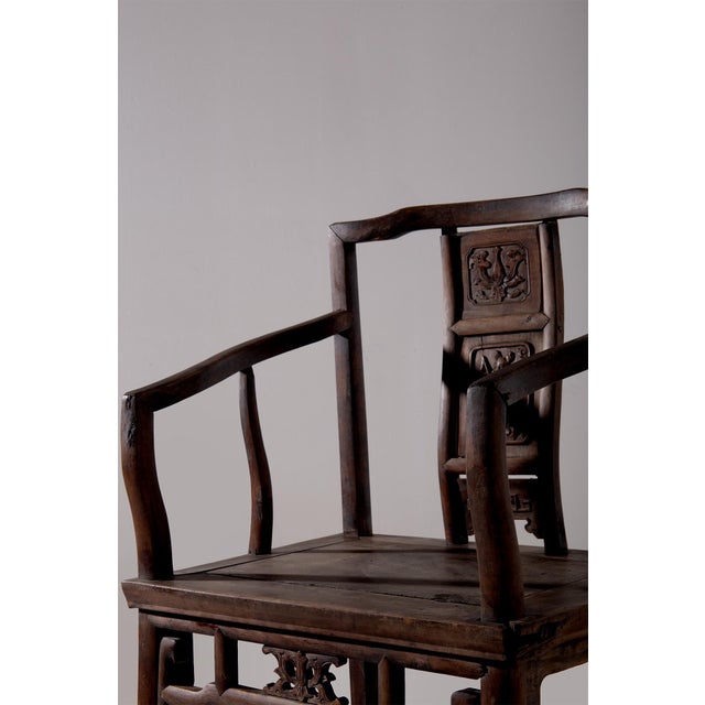 Traditional Ming Style Southern Officials Chair, 1650s For Sale - Image 6 of 10