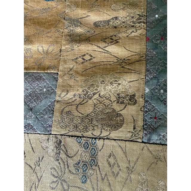 19th Century Antique Japanese Silk Kesa Monk's Robe with Patchwork Meiji Era For Sale - Image 5 of 16
