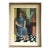 Mid-Century Modern 'Presence in Blue' Swedish Original Figurative Interior Oil Painting, Framed For Sale