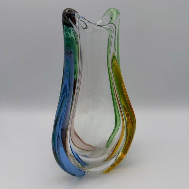Mid-Century Modern Glass Vase by Frantisek Zemek, 1960s For Sale - Image 3 of 12