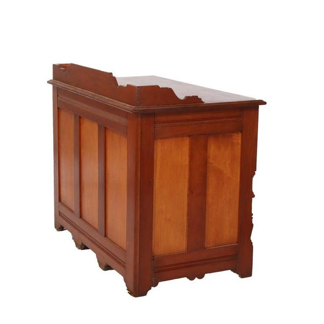 1910s Antique Cherry Five Drawer Single Pedestal Desk C1910 For Sale - Image 5 of 5