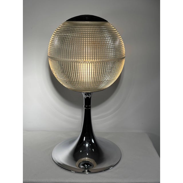 Parisian Globe on Chrome Stand from Holophane, France, 1970s For Sale - Image 9 of 14