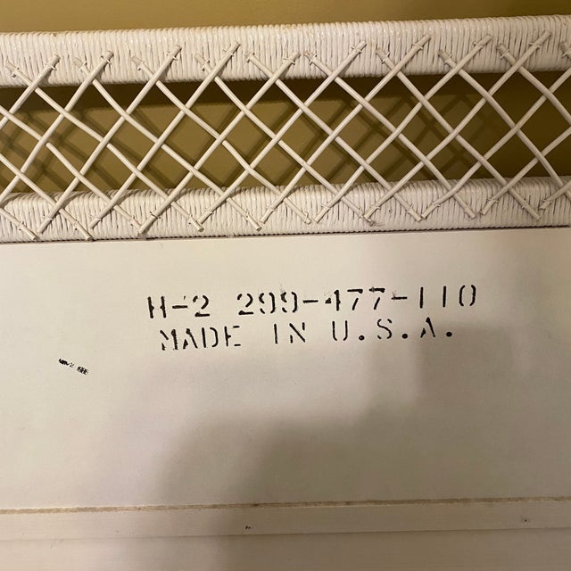 1980s Henry Link White Wicker Queen Headboard Chairish