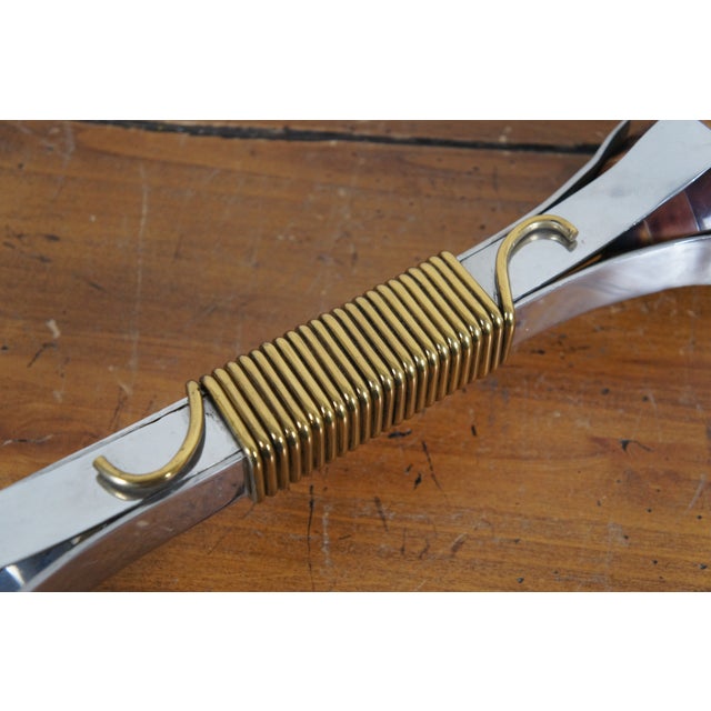 1990s Maitland Smith Tessellated Faux Tortoise Chrome Candlestick Buffet Table Lam For Sale - Image 9 of 12