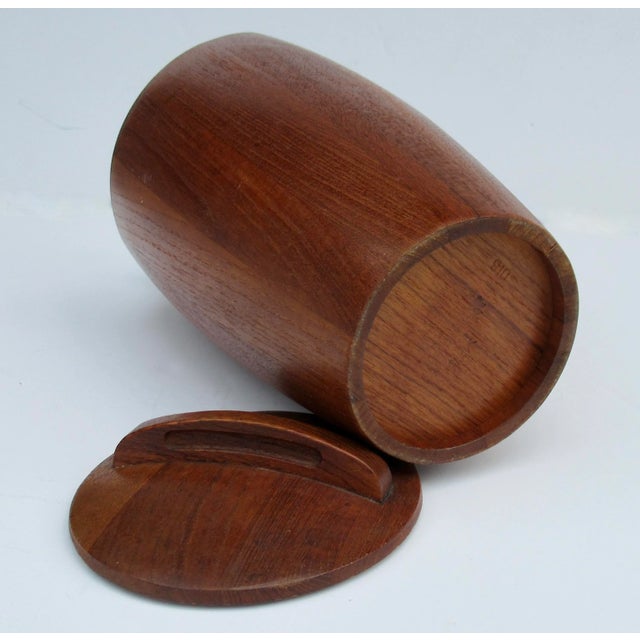C.1970's Jens Quistgaard,(Design) for Dansk Design,(Denmark) Teak Lidded Ice Bucket For Sale - Image 12 of 12