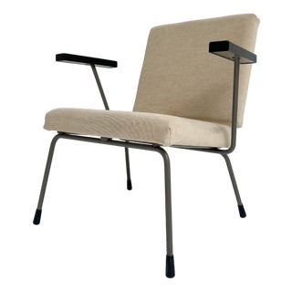 Cream Gispen 1401 Armchair by Wim Rietveld for Gispen, 1950s For Sale