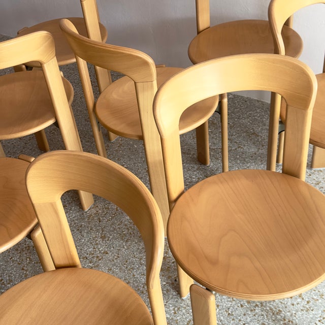 Bruno Rey Brand New Golden Beechwood Rey Dining Chairs by Bruno Rey for Hay - Set of 8 For Sale - Image 4 of 18