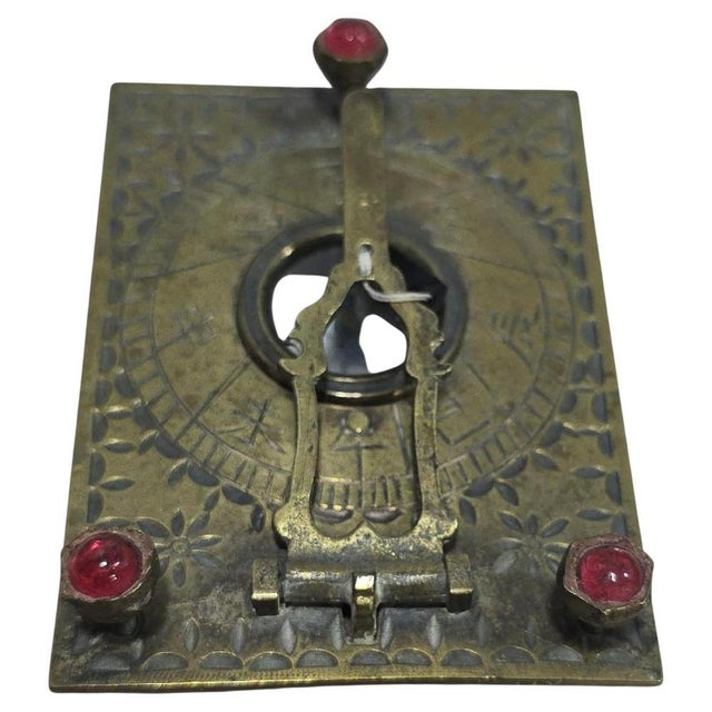 Asian Portable Bronze Sundial with Semi-Precious Stones, 1880 For Sale - Image 10 of 10