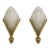 1930s French Art Deco Brass & Frosted Glass Shield Shaped Wall Sconce, a Pair For Sale