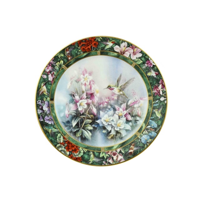 Shabby Chic 1990s Lena Liu's Hummingbird Treasury Collection Decorative Plates - Set of 7 For Sale - Image 3 of 11