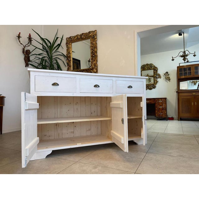 Farmhouse Sideboard in Spruce Wood For Sale - Image 6 of 15