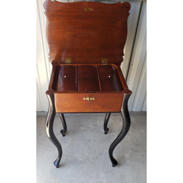 Biedermeier Period Rococo Revival Work Table For Sale - Image 4 of 9