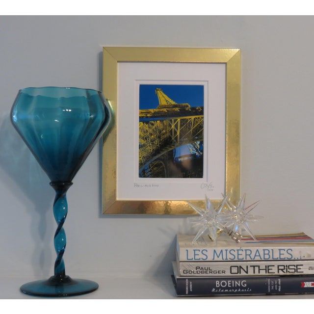 Modern Paris Eiffel Tower Architectural Travel Photography, Framed, Signed Limited Edition For Sale - Image 3 of 5
