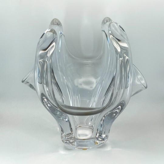 Art Vannes Vannes Le Chatel Signed Crystal Sculpture/Centerpiece - Large, Freeform, Vintage (11”x11”x10”) Please Read For Sale - Image 4 of 18