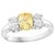 GIA Certified Natural Fancy Yellow & White Diamond Three Stone Engagement Ring For Sale - Image 15 of 18