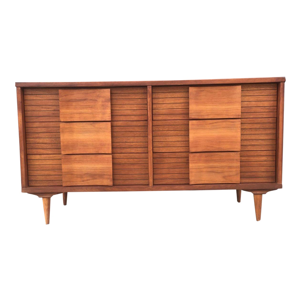 Mid Century Modern Johnson Carper 9 Drawer Dresser Chairish