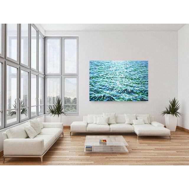 Glare on the Water 10. Original Modern Hand Painting For Sale - Image 10 of 11