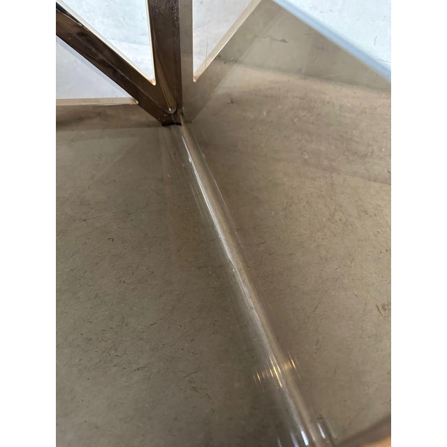 Gold Vintage Side Table from Belgo Chrome, 1970s For Sale - Image 8 of 13