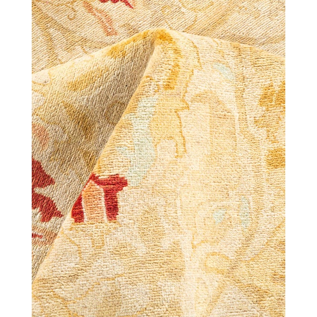 Textile Eclectic, One-of-a-Kind Hand-Knotted Area Rug - Ivory, 6' 1" x 9' 2" For Sale - Image 7 of 8
