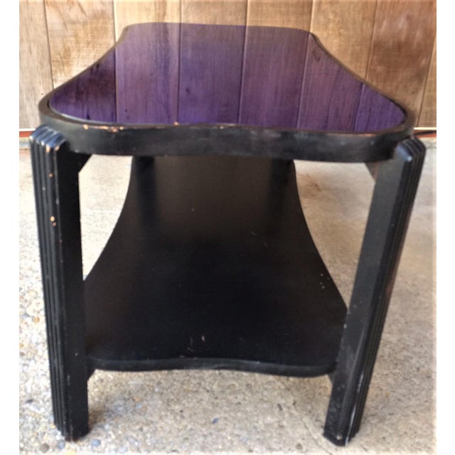 Art Deco Blue Glass Coffee Table Chairish