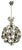Crystal Flower Ball Light Pendant from Maison Baguès, 1940s For Sale