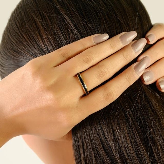 14k Gold 1.21 Ct Natural Blue Sapphire Channel Set Half Eternity Band Size 5 by VRJewels For Sale - Image 10 of 16