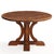 Round French Oak Brutalist Dining Table With Hand Gouged Tabletop, C. 1940 For Sale - Image 4 of 7
