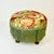 1960s Vintage English Garden Roses Linen & Sage Fringe 3-Legged Footstool, Newly Re-Upholstered For Sale - Image 4 of 13