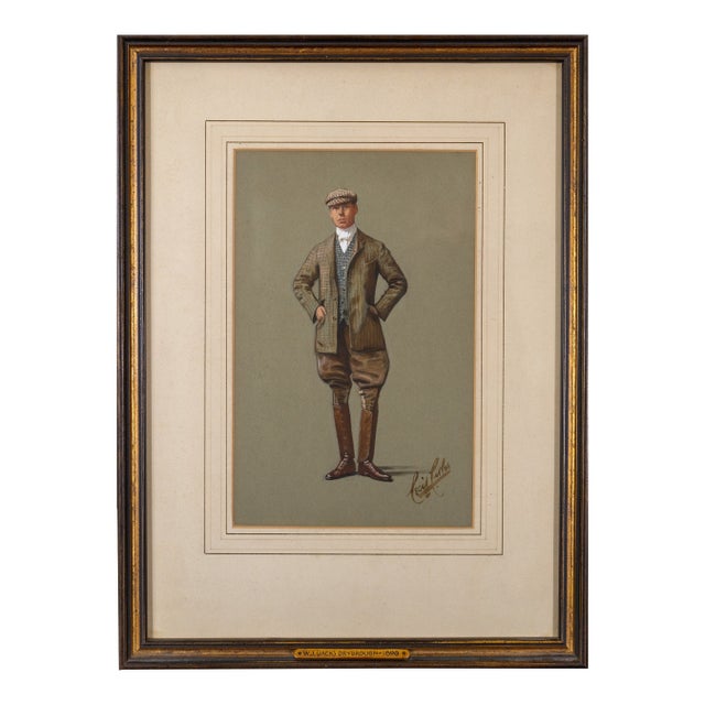 Portrait of W. J (Jack Drybrough) 1898 Watercolour by Cecil E. Cutler For Sale