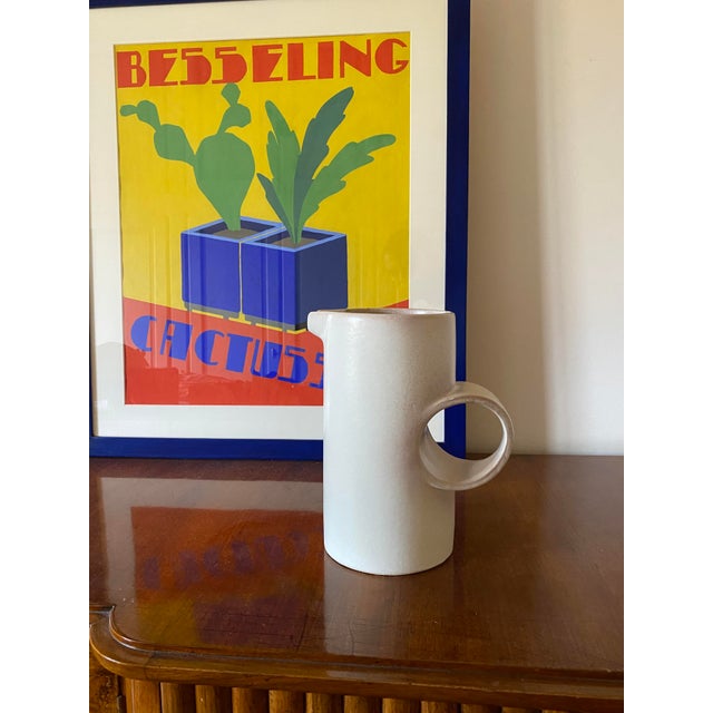 Ceramic Modern Italian White Ceramic Vase, 1980s For Sale - Image 7 of 18