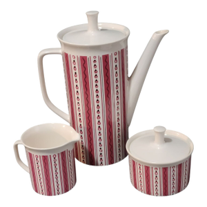 Mid-Century Modern Villeroy & Boch Hot Coco-Coffee Pot Sugar & Creamer Set- 3 Pieces