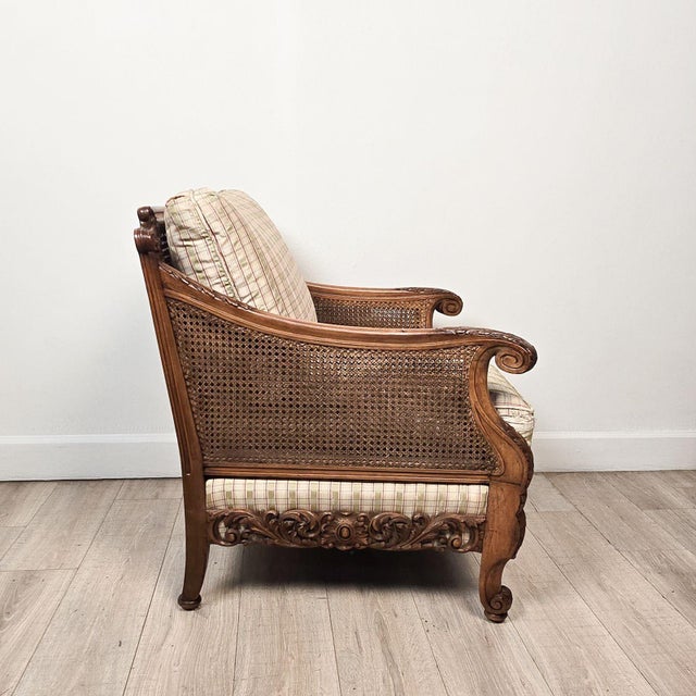 Pair of Edwardian Caned Club Chairs, Circa 1920 For Sale - Image 10 of 11