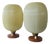 Table Lamps in Glass and Wood, 1960s, Set of 2 For Sale