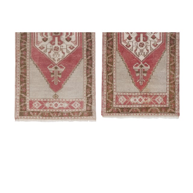 Mid-Century Modern Turkish Oriental Runner in Muted Colors - a Pair For Sale - Image 3 of 11