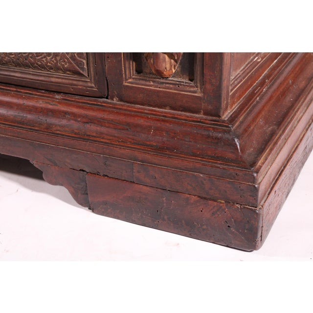 Antique Baroque Style Walnut Credenza For Sale - Image 9 of 13