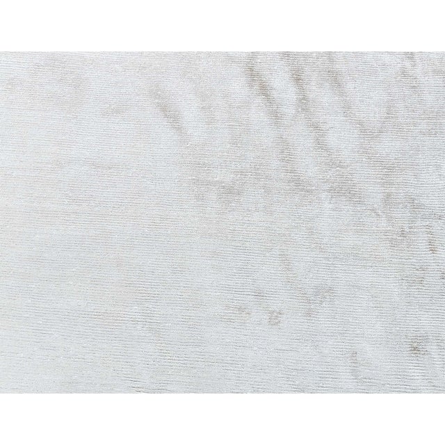 Early 21st Century Modern Solid Beige High-Low Knotted Silk and Wool Rug by Doris Leslie Blau For Sale - Image 5 of 8