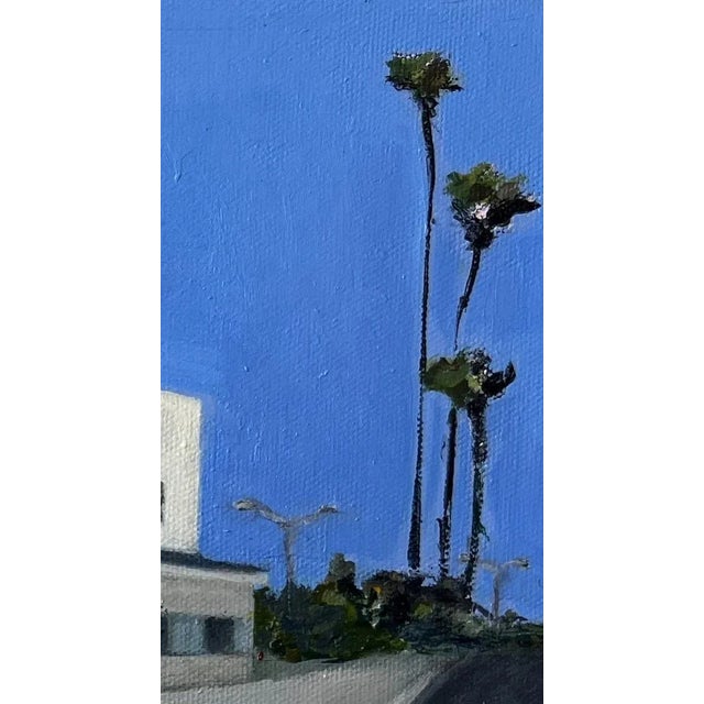 "LGB Streamline Moderne" Contemporary Impressionist Cityscape in Blue, Grays of Long Beach, Ca, Airport by Mill Valley Artist Mary Anne McKernie For Sale In San Francisco - Image 6 of 10