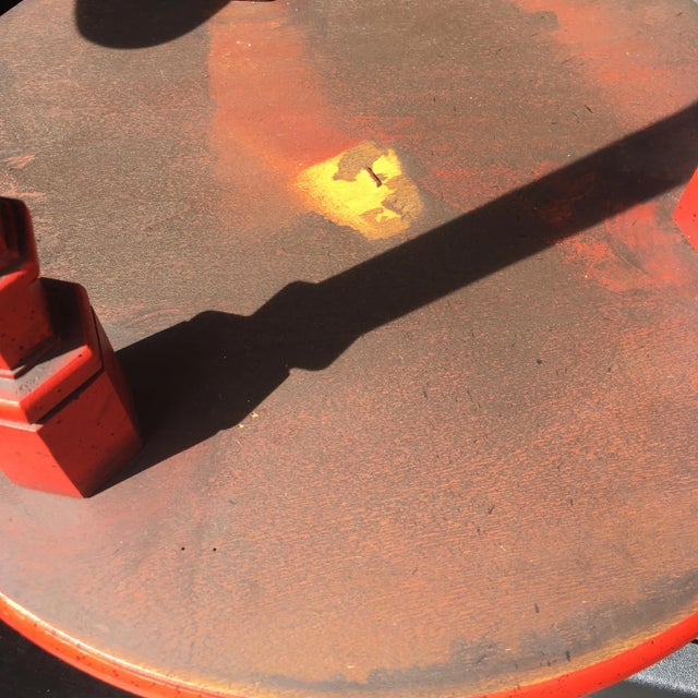 Empire Style Gueridon Table in Red Lacquer Circa Early 20th Century For Sale - Image 12 of 13