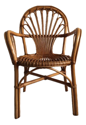 Vintage Bamboo Chair with Arms