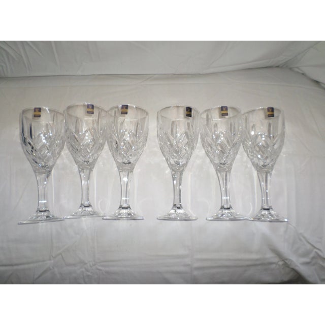 Traditional Gleneagles Lead Crystal Wine Glasses Made in Scotland in Box - Set of 6 For Sale - Image 3 of 3