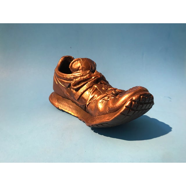 Metal 1970's Vintage Bronzed Nike Running Shoe Sculpture For Sale - Image 7 of 7