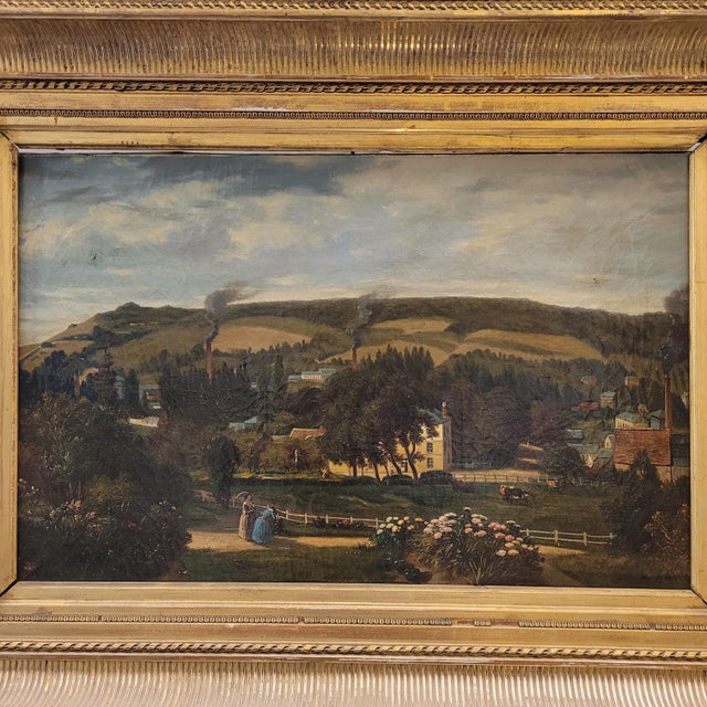 Narcisse Berchère, Landscape of Asnières-Sur-Seine, 1800s, Oil on Canvas, Framed For Sale - Image 7 of 18