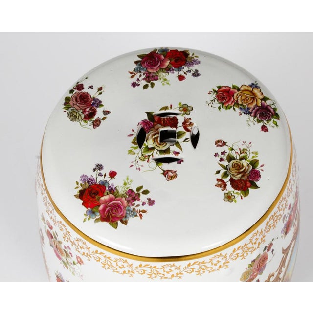 Set of Vintage Japanese Inspired Porcelain Garden Seats For Sale - Image 14 of 18