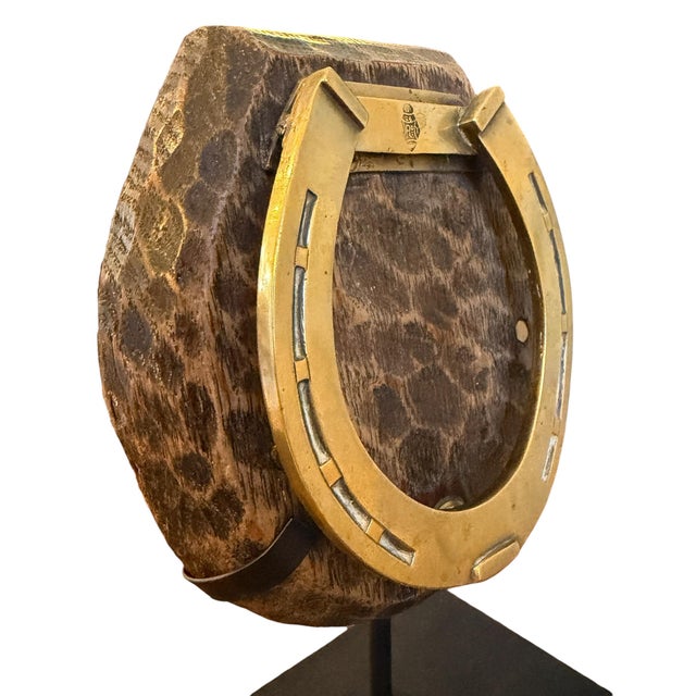Early 20th Century English Brass Horseshoe Clip on Custom Mount For Sale In Chicago - Image 6 of 11