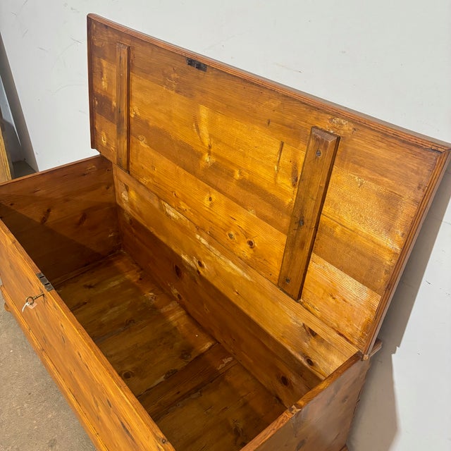 Antique Tuscan Arte Povera Trunk, 1890s For Sale - Image 5 of 9