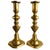 Antique English Brass Pusher Candlesticks, 1890s, Set of 2 For Sale - Image 5 of 11