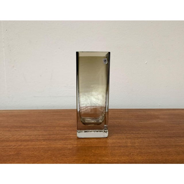 Mid-Century German Minimalist Glass Block Vase from Gral, 1960s For Sale - Image 10 of 18